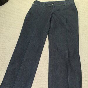 Focus 2000 Jeans Womens 8 Dark Blue Cotton Stretch Straight Leg Career Casual